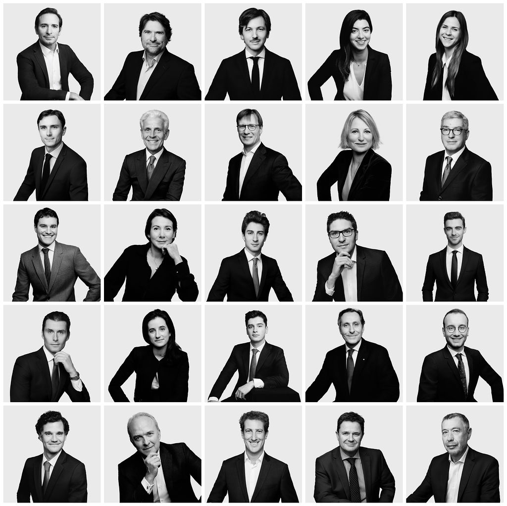 trombinoscope pour transaction et compagnie, des portraits en noir et blanc sur fond clair